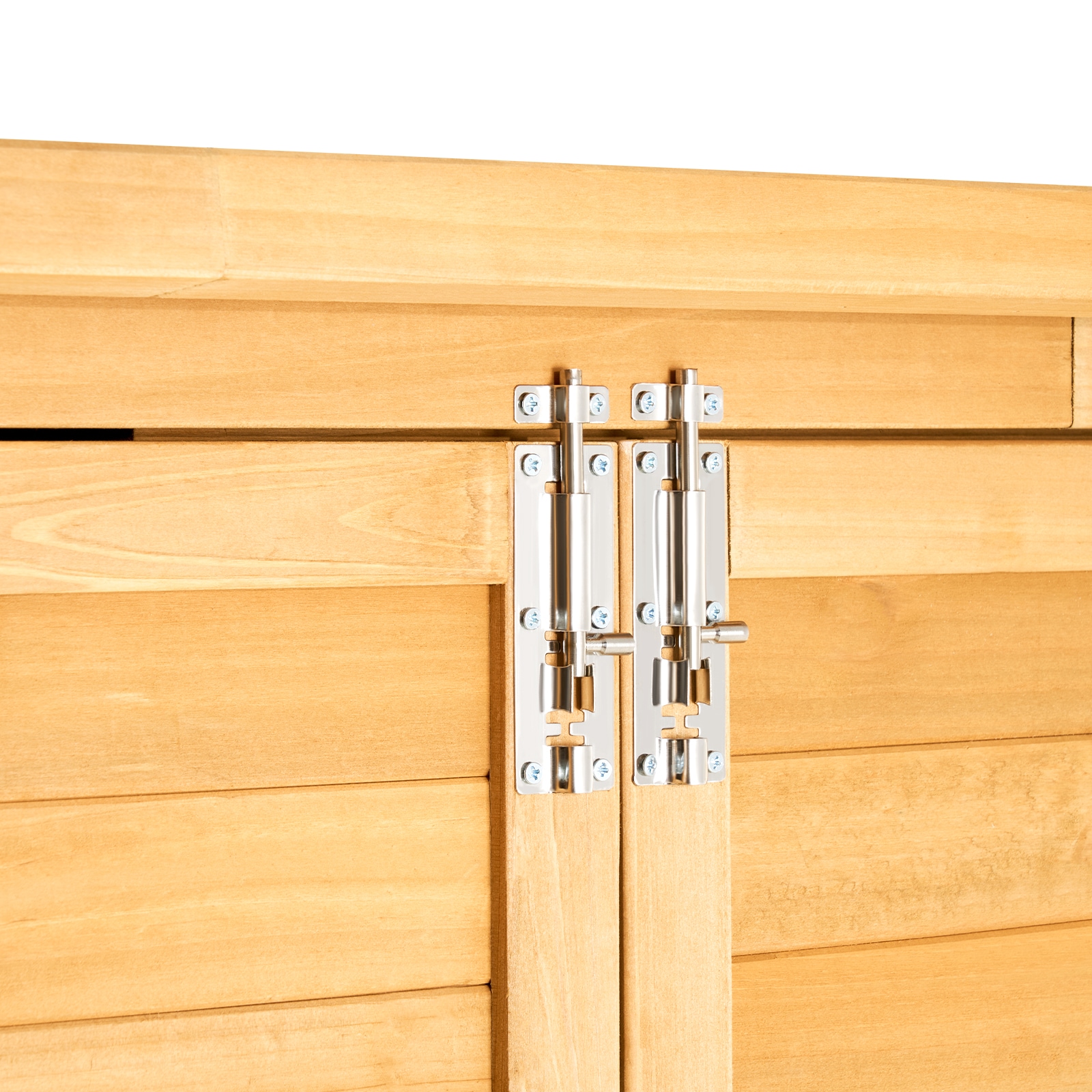 Outdoor Wooden Storage Shed Waterproof Garden Tool Metal Shed 55x67.5 Inch_maomaolike.com